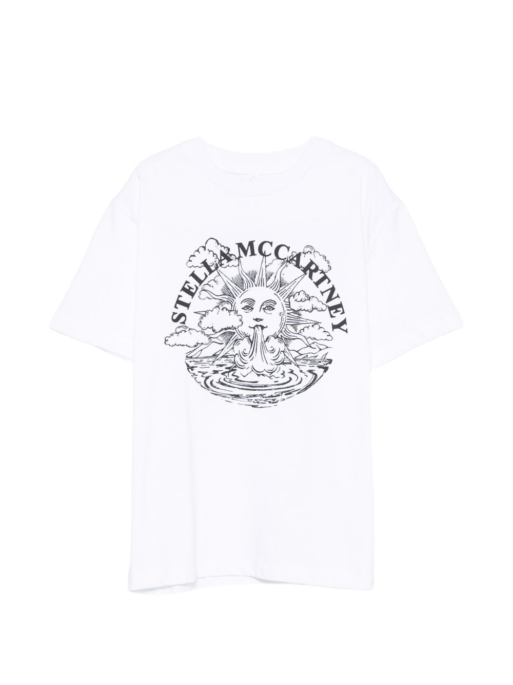 T-shirt per bambino Stella McCartney Kids bianca con stampa grafica TZ8C01 Z3772 100 STELLA McCARTNEY KIDS