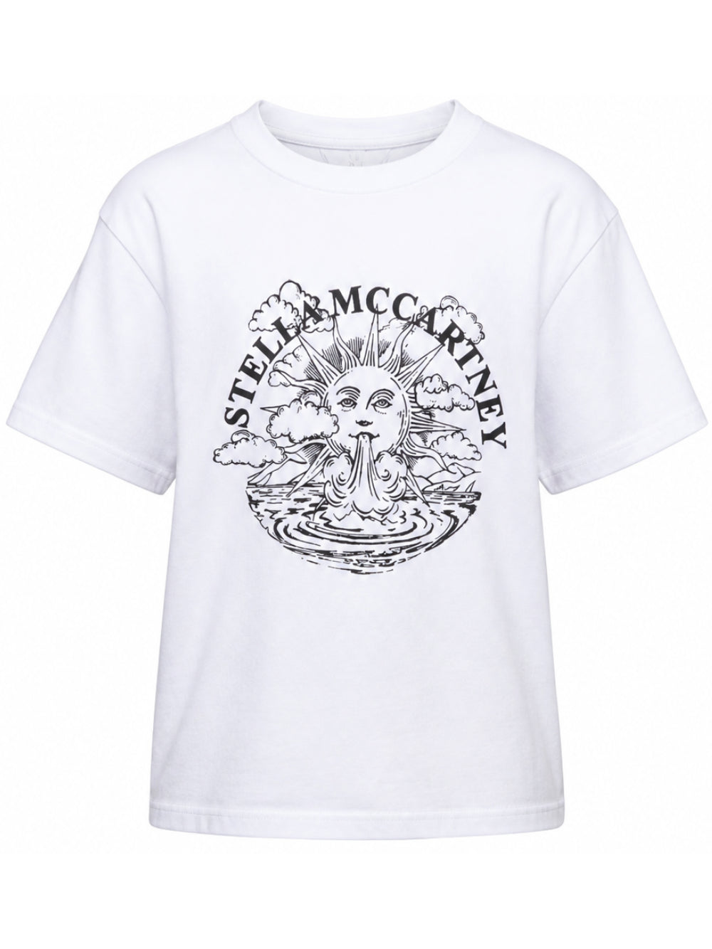 T-shirt per bambino Stella McCartney Kids bianca con stampa grafica TZ8C01 Z3772 100 STELLA McCARTNEY KIDS