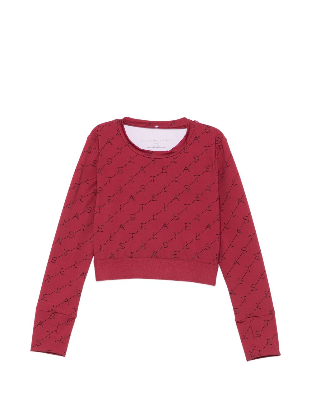 T-shirt per bambina Stella McCartney Kids rossa con monogramma TZ8C30 Z3919 416NE STELLA McCARTNEY KIDS