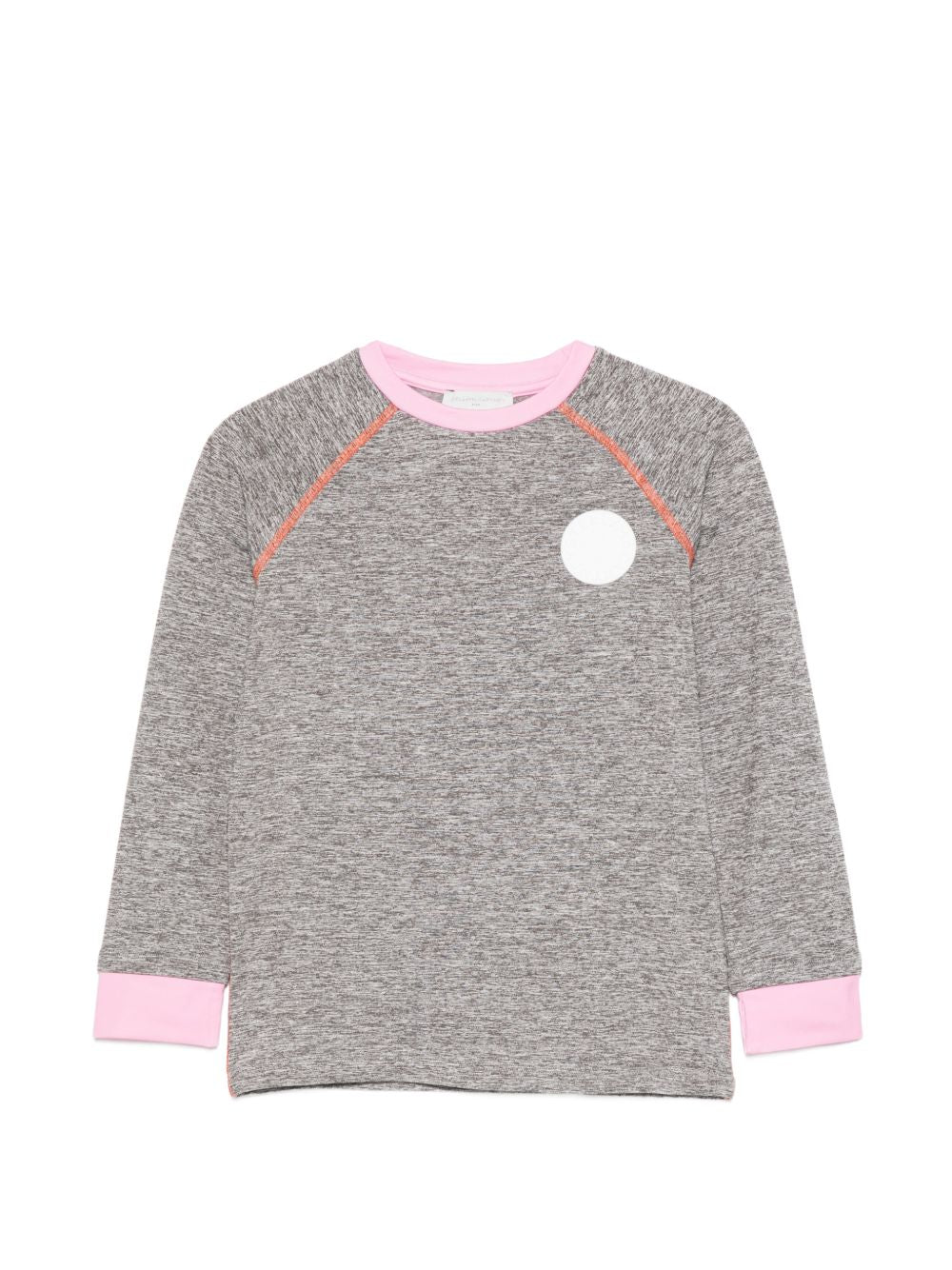 T-shirt per bambina Stella McCartney Kids grigia con bordi a contrasto TZ8C70 Z3968 999 STELLA McCARTNEY KIDS