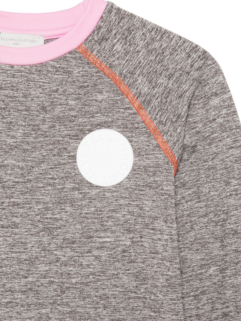 T-shirt per bambina Stella McCartney Kids grigia con bordi a contrasto TZ8C70 Z3968 999 STELLA McCARTNEY KIDS