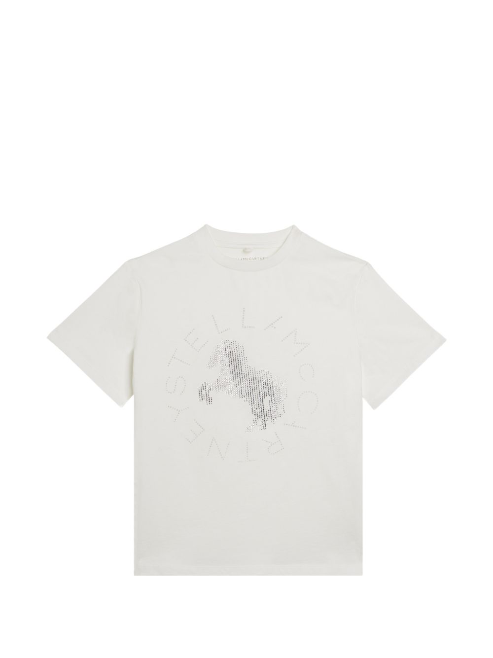 T-shirt per bambina Stella McCartney Kids bianca con applicazione TZ8C91 Z3772 101 STELLA McCARTNEY KIDS