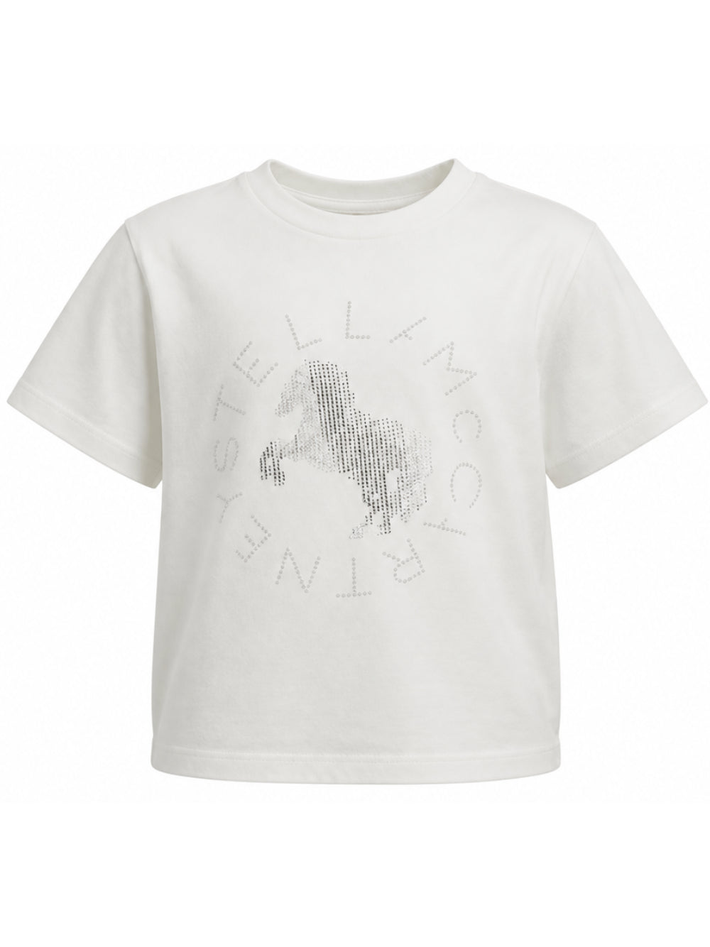 T-shirt per bambina Stella McCartney Kids bianca con applicazione TZ8C91 Z3772 101 STELLA McCARTNEY KIDS