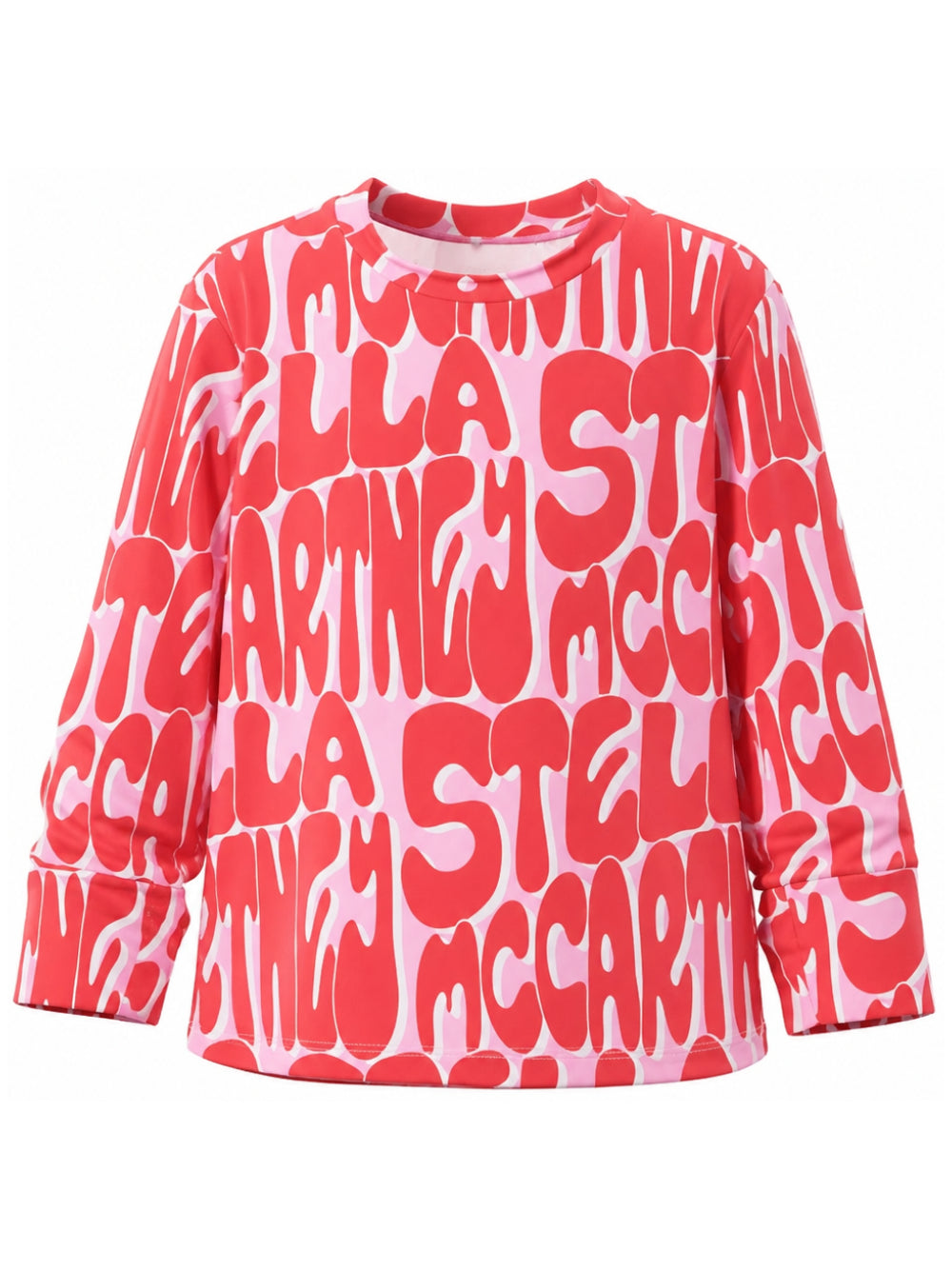 T-shirt per bambina Stella McCartney Kids multicolore con stampa logo all-over TZ8D80 Z4189 50GMC STELLA McCARTNEY KIDS