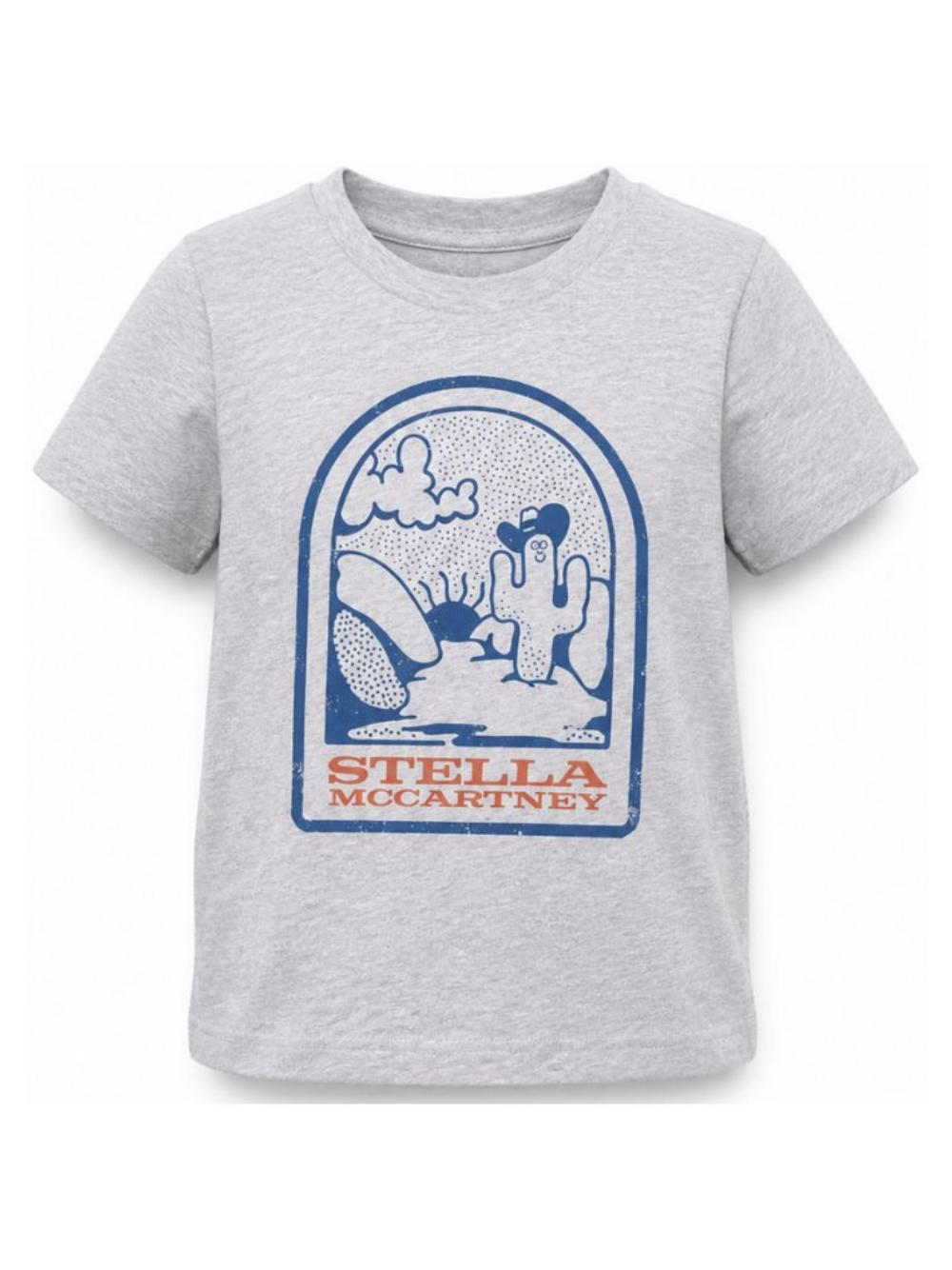 T-shirt per bambino Stella McCartney Kids grigia con stampa grafica TZ8P11 Z3931 807 STELLA McCARTNEY KIDS