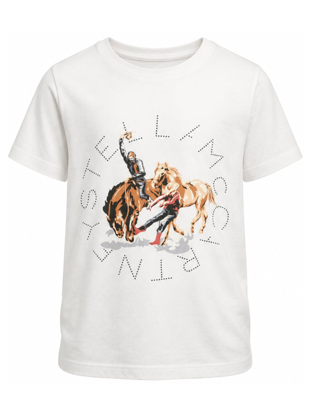 T-shirt per bambino Stella McCartney Kids bianca con stampa grafica TZ8P61 Z3772 101 STELLA McCARTNEY KIDS