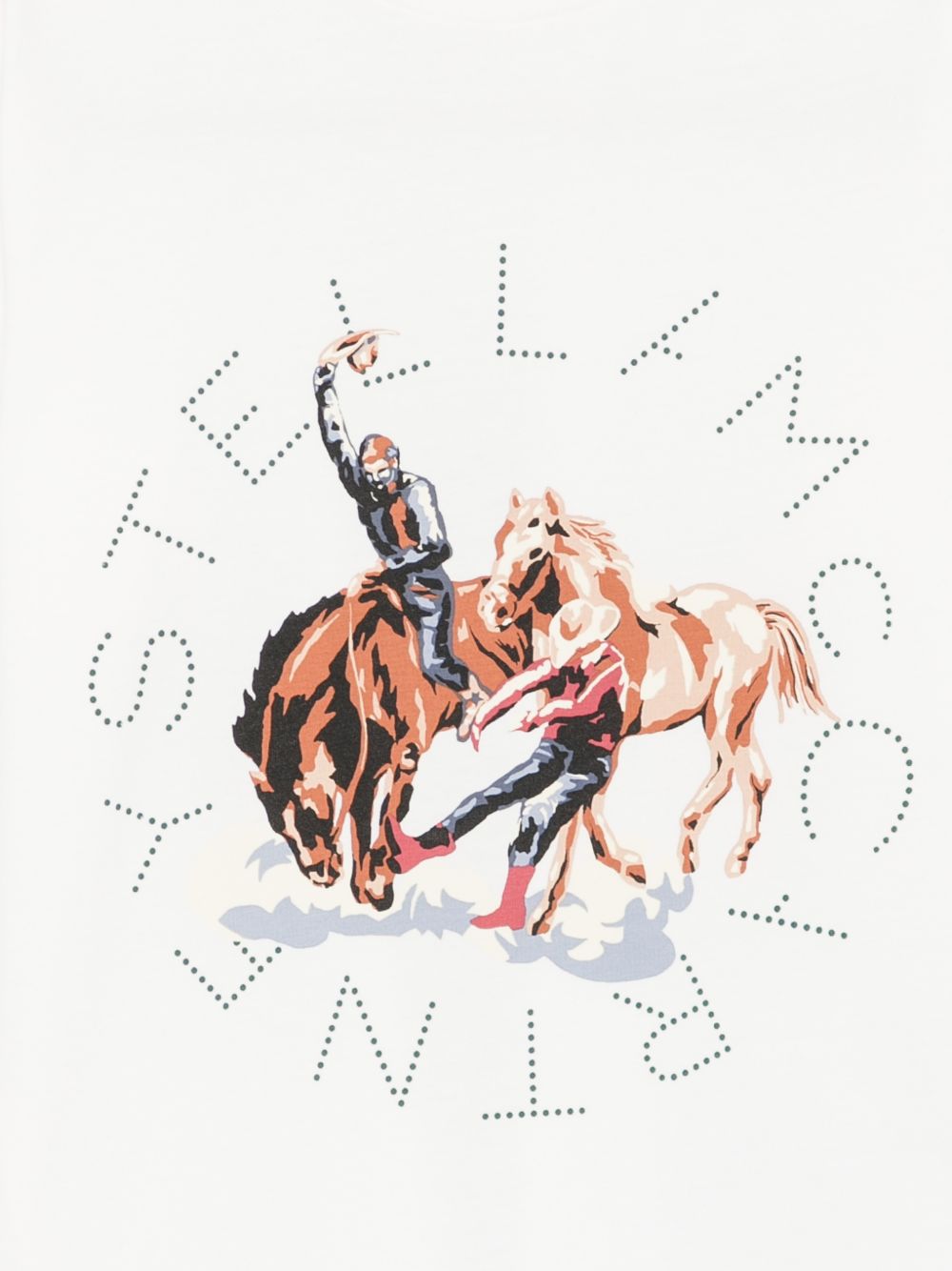 T-shirt per bambino Stella McCartney Kids bianca con stampa grafica TZ8P61 Z3772 101 STELLA McCARTNEY KIDS