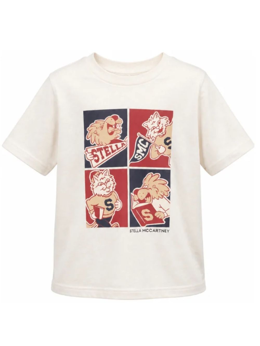 T-shirt per bambino Stella McCartney Kids bianca con stampa grafica TZ8P91 Z3772 870 STELLA McCARTNEY KIDS