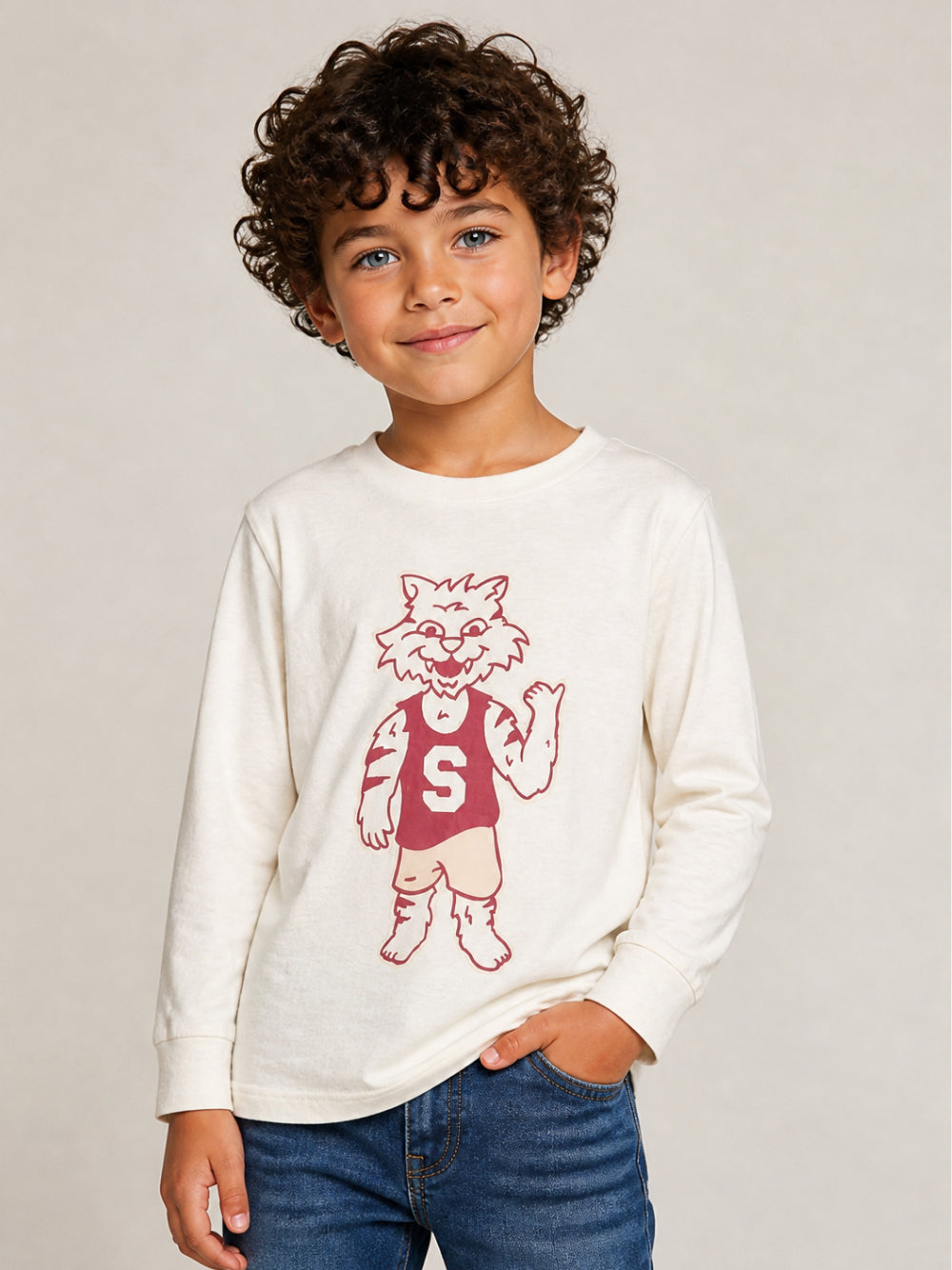 T-shirt per bambino Stella McCartney Kids bianca con stampa grafica TZ8Q10 Z3772 870 STELLA McCARTNEY KIDS