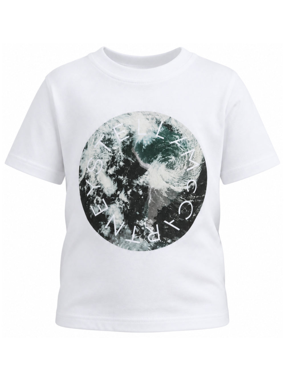 T-shirt per bambino Stella McCartney Kids bianca con stampa grafica TZ8Q71 Z3772 100 STELLA McCARTNEY KIDS