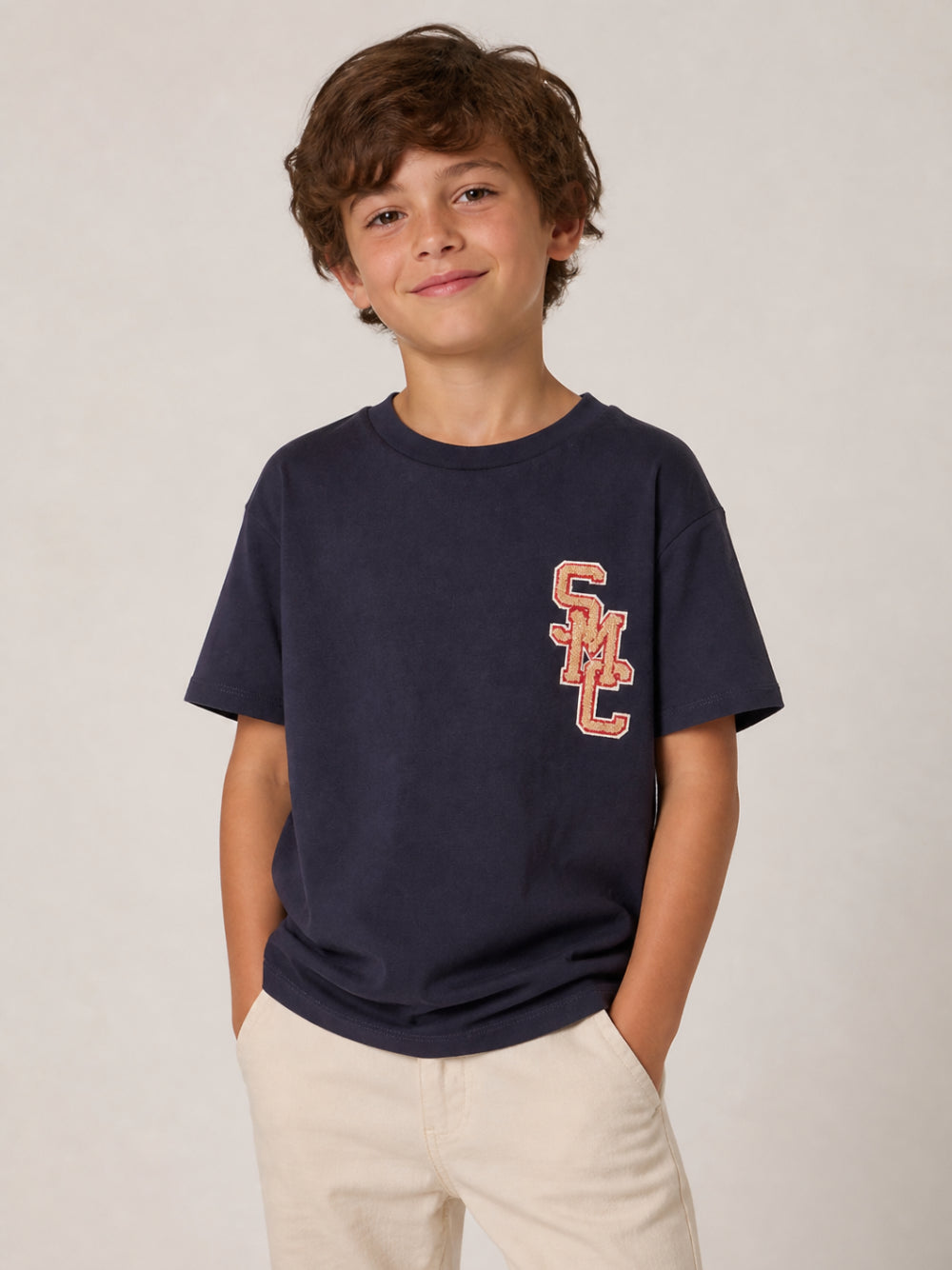 T-shirt per bambino Stella McCartney Kids blu con applicazione TZ8R31 Z3772 61L STELLA McCARTNEY KIDS