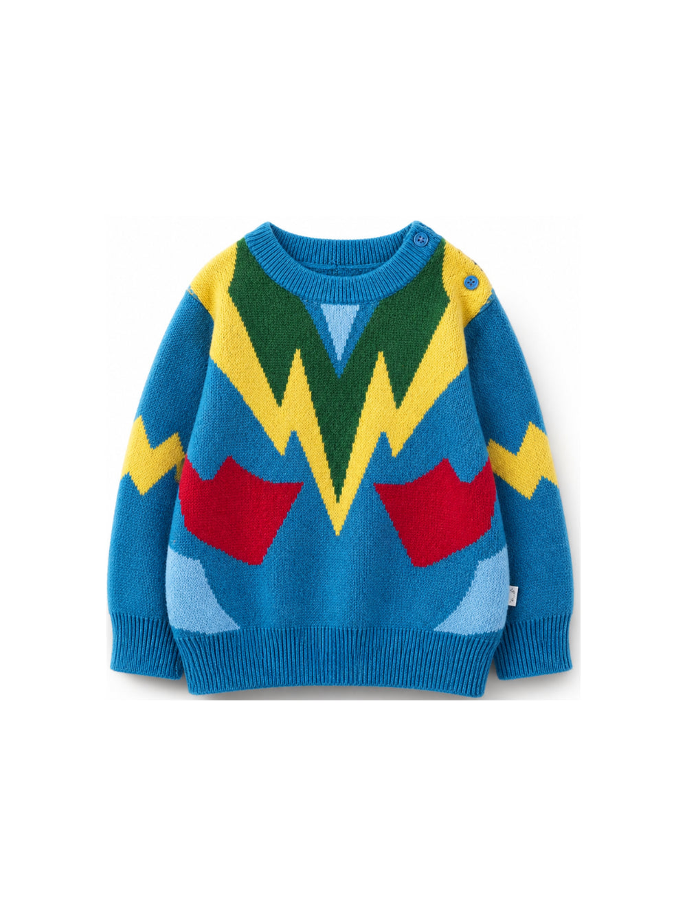 Maglione per neonato Stella McCartney Kids blu con maglia intarsiata TZ9300 Z3622 999 STELLA McCARTNEY KIDS