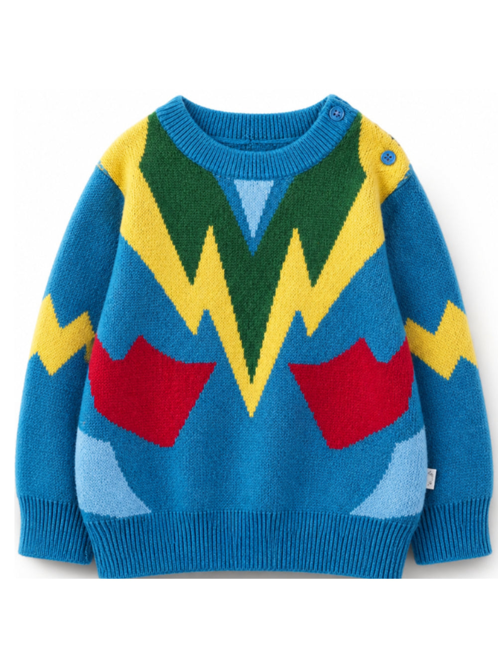 Maglione per neonato Stella McCartney Kids blu con maglia intarsiata TZ9300 Z3622 999 STELLA McCARTNEY KIDS