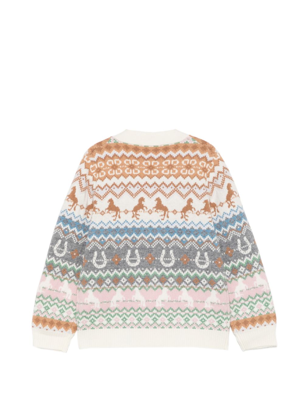 Cardigan per bambino Stella McCartney Kids bianco con lavorazione a intarsio TZ9A50 Z3893 999 STELLA McCARTNEY KIDS