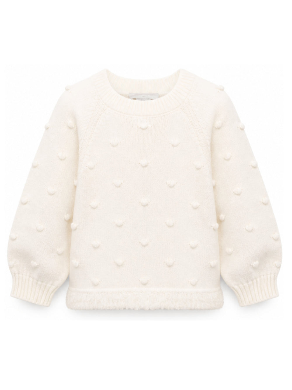 Maglione per bambina Stella McCartney Kids beige con decorazione a rilievo TZ9A80 Z1528 101 STELLA McCARTNEY KIDS