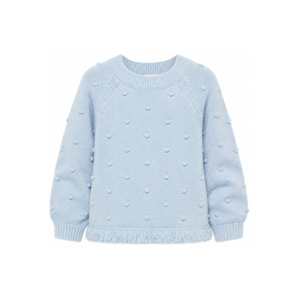 Maglione per bambina Stella McCartney Kids azzurro con decorazione a rilievo TZ9A80 Z1528 61E STELLA McCARTNEY KIDS
