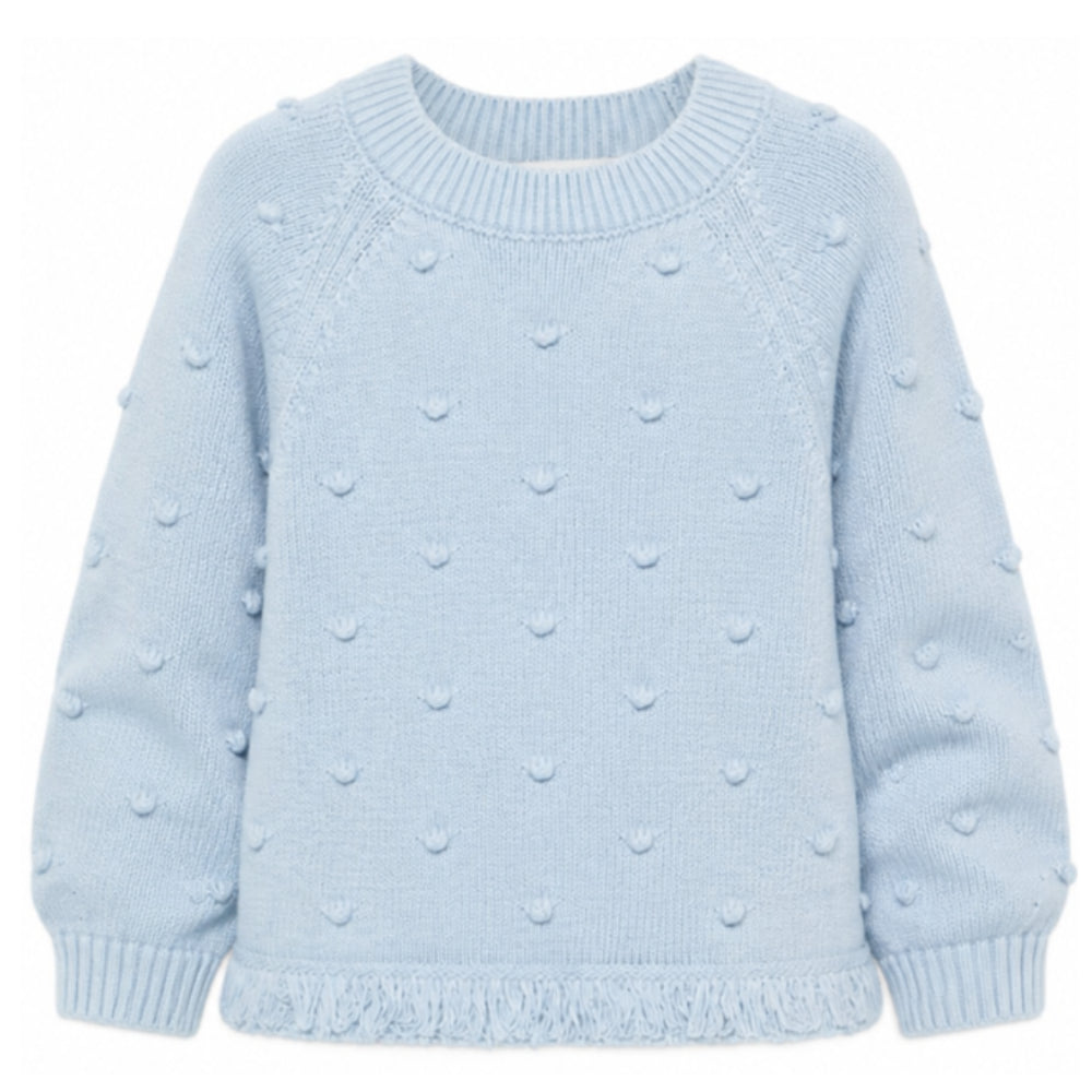 Maglione per bambina Stella McCartney Kids azzurro con decorazione a rilievo TZ9A80 Z1528 61E STELLA McCARTNEY KIDS