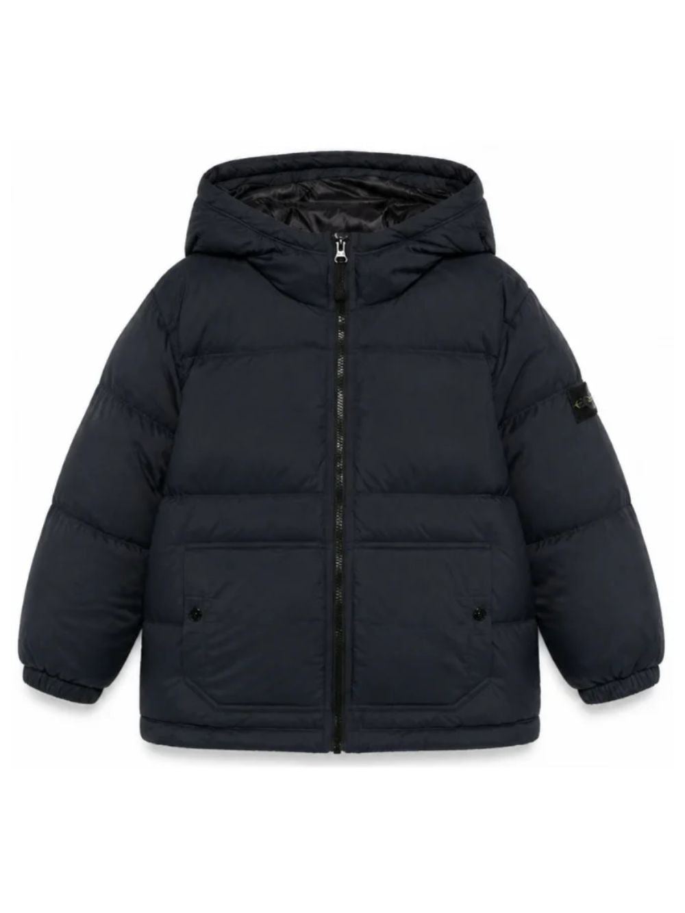 Giacca imbottita per bambino Stone Island Junior blu con applicazione logo L2S164100005S0483 V0020 STONE ISLAND KIDS