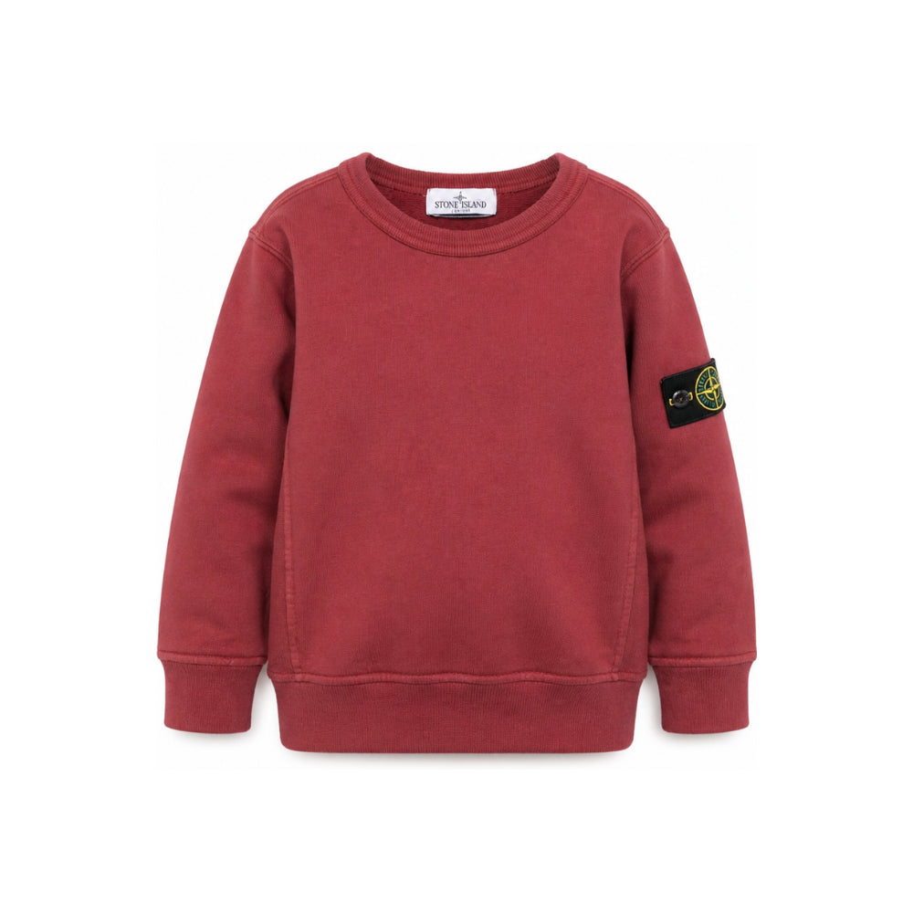Felpa per bambino Stone Island Kids bordeaux con distintivo Compass L2S166100001S0A20 V0014 STONE ISLAND KIDS