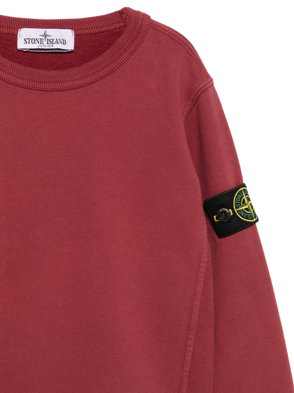 Felpa per bambino Stone Island Kids bordeaux con distintivo Compass L2S166100001S0A20 V0014 STONE ISLAND KIDS