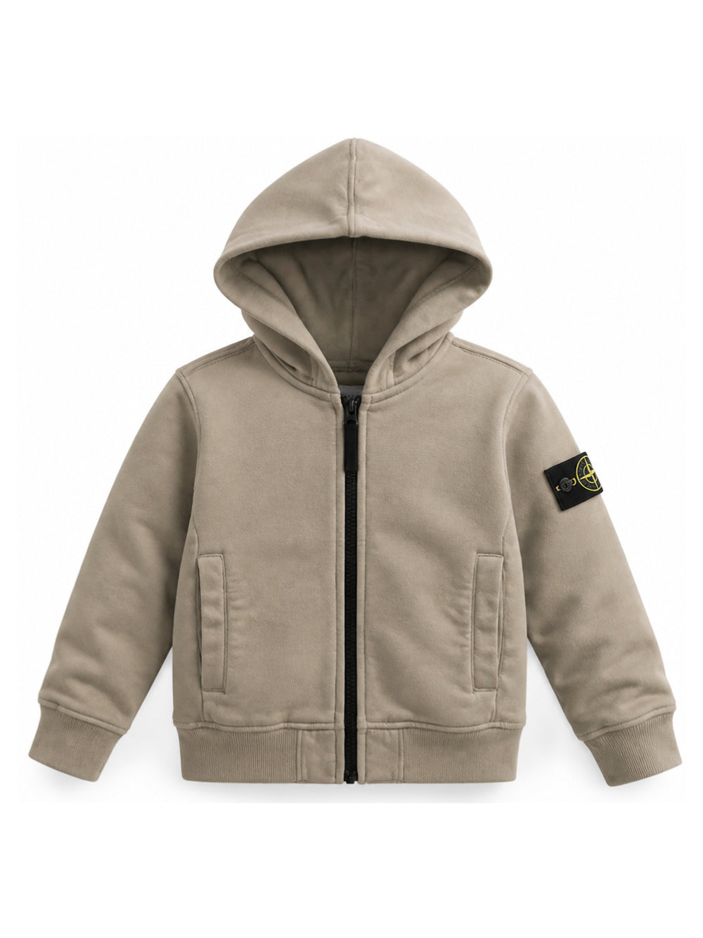 Felpa per bambino Stone Island Kids grigio con cappuccio L2S166100006S0A20 V0068 STONE ISLAND KIDS