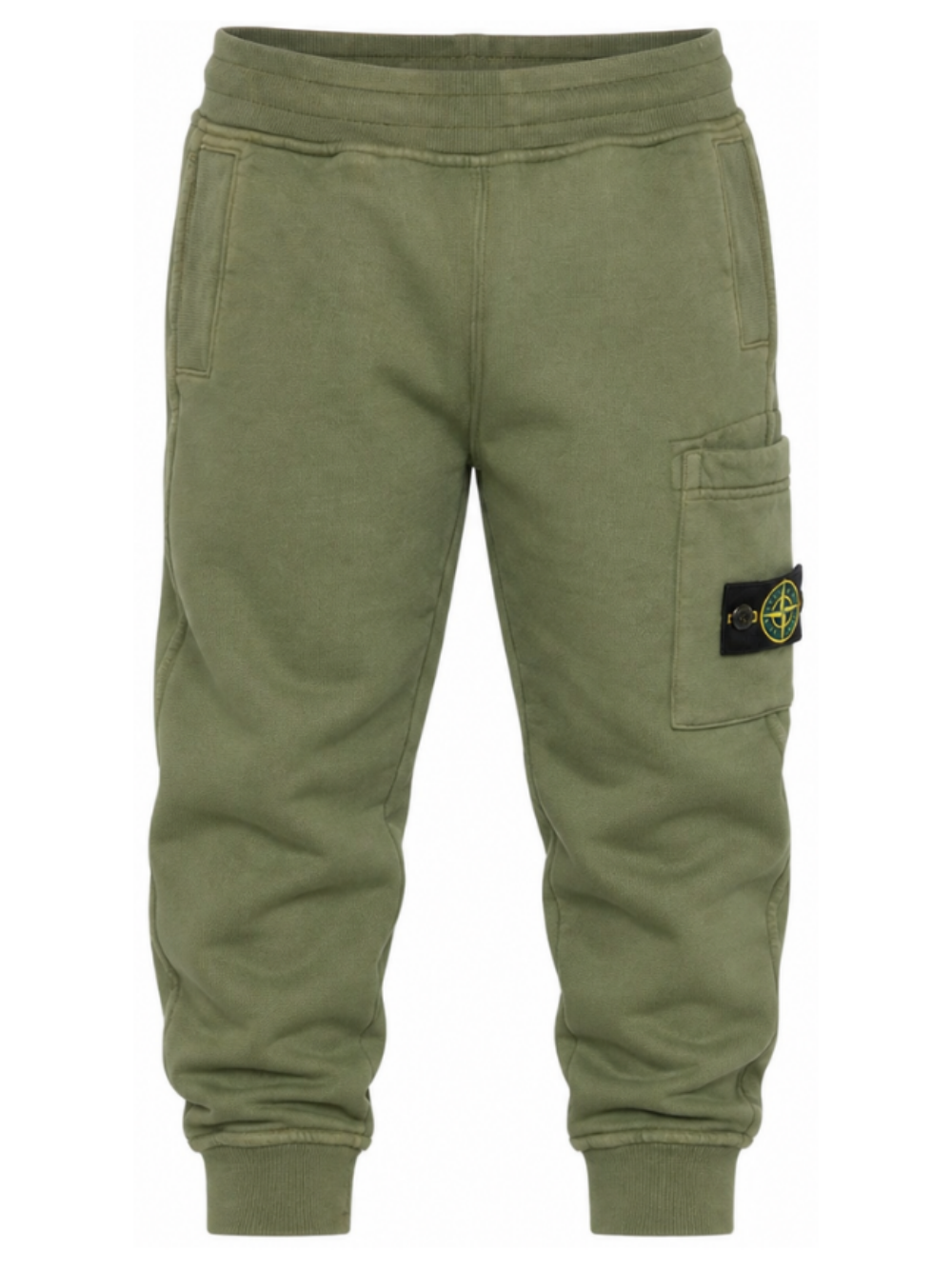 Pantaloni cargo per bambino Stone Island Kids verde con applicazione sulla gamba L2S166200002S0A20 V005G STONE ISLAND KIDS