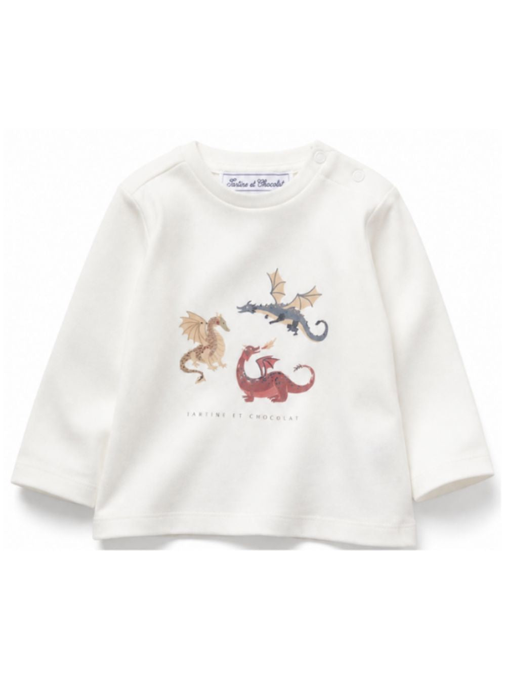 T-shirt per neonato Tartine & Chocolat bianca con stampa grafica CD10031 39 TArtine & Chocolat KIDS