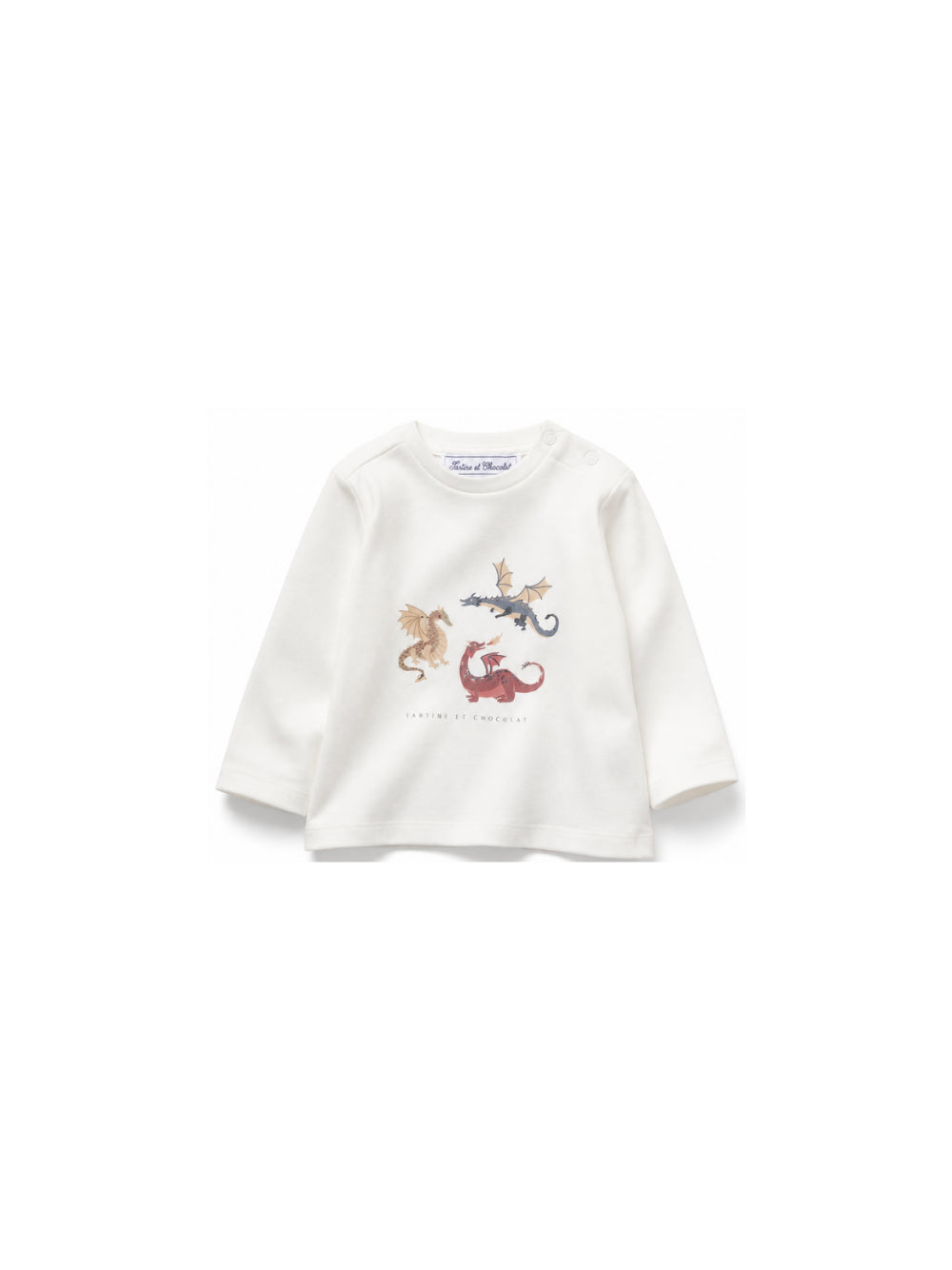T-shirt per neonato Tartine & Chocolat bianca con stampa grafica CD10031 39 TArtine & Chocolat KIDS