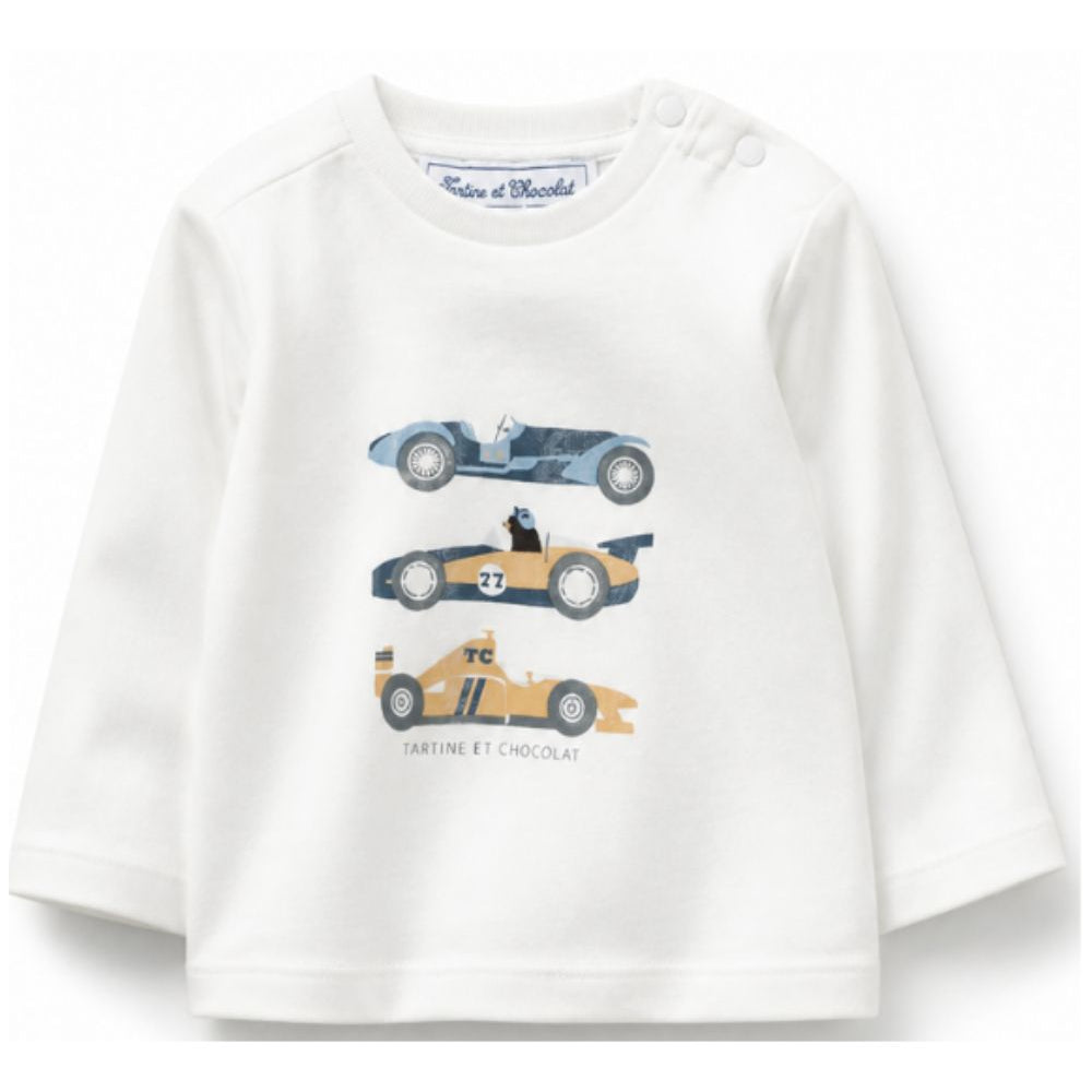 T-shirt per neonato Tartine & Chocolat bianca con stampa grafica CD10031 72 TArtine & Chocolat KIDS