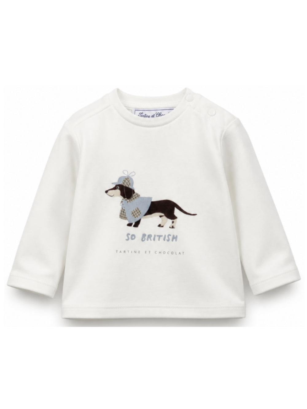 T-shirt per neonato Tartine & Chocolat bianca con stampa grafica CD10041 13 TArtine & Chocolat KIDS