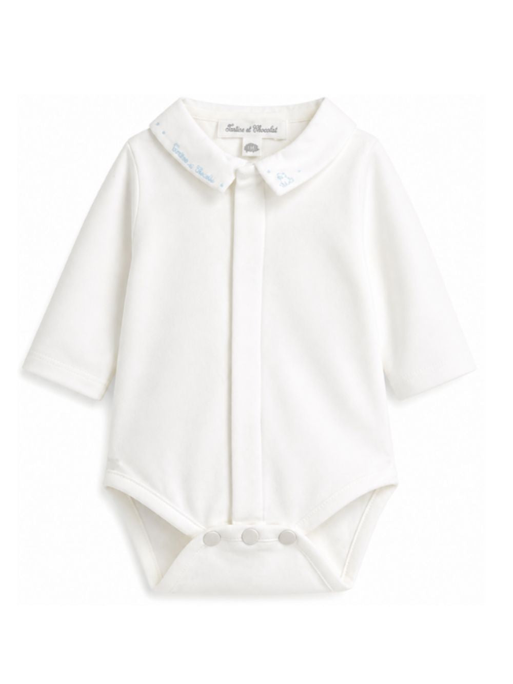 Tutina per neonato Tartine & Chocolat bianca con colletto ricamato CD11030 13 TArtine & Chocolat KIDS