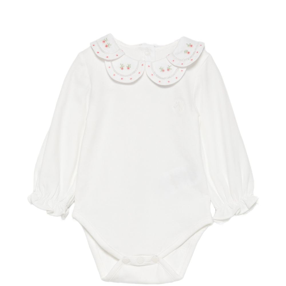 Tutina per neonata Tartine & Chocolat bianca con colletto ricamato CD11081 33 TArtine & Chocolat KIDS
