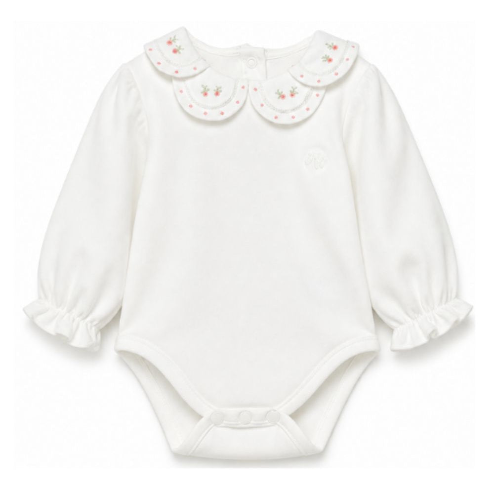 Tutina per neonata Tartine & Chocolat bianca con colletto ricamato CD11081 33 TArtine & Chocolat KIDS
