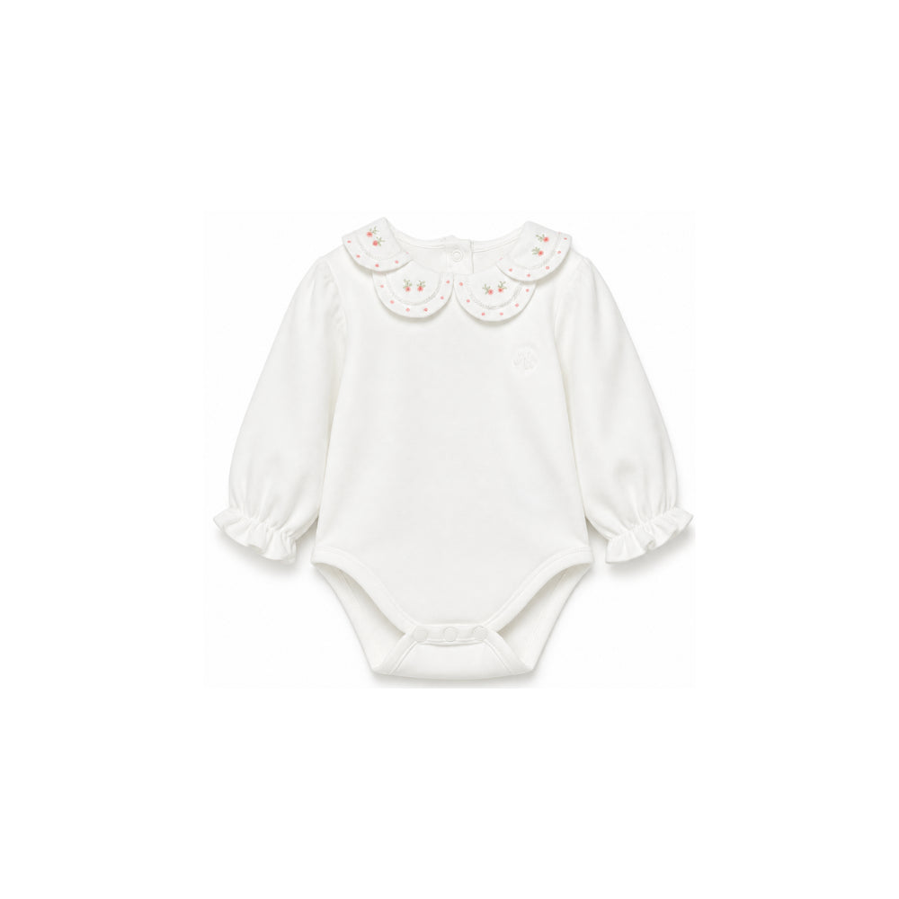 Tutina per neonata Tartine & Chocolat bianca con colletto ricamato CD11081 33 TArtine & Chocolat KIDS