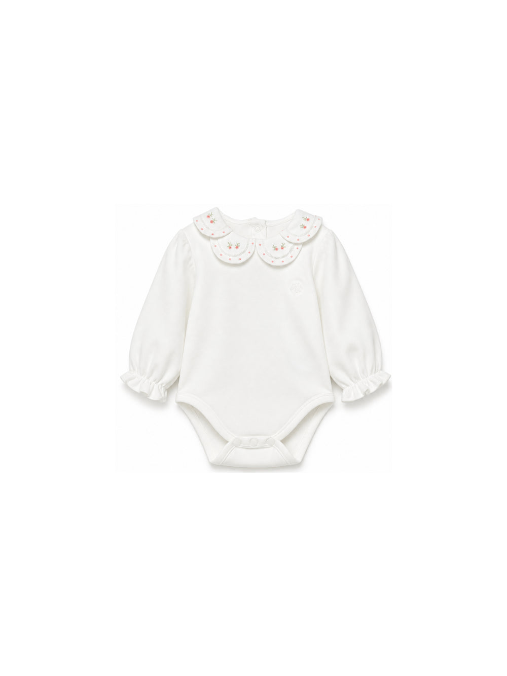 Tutina per neonata Tartine & Chocolat bianca con colletto ricamato CD11081 33 TArtine & Chocolat KIDS