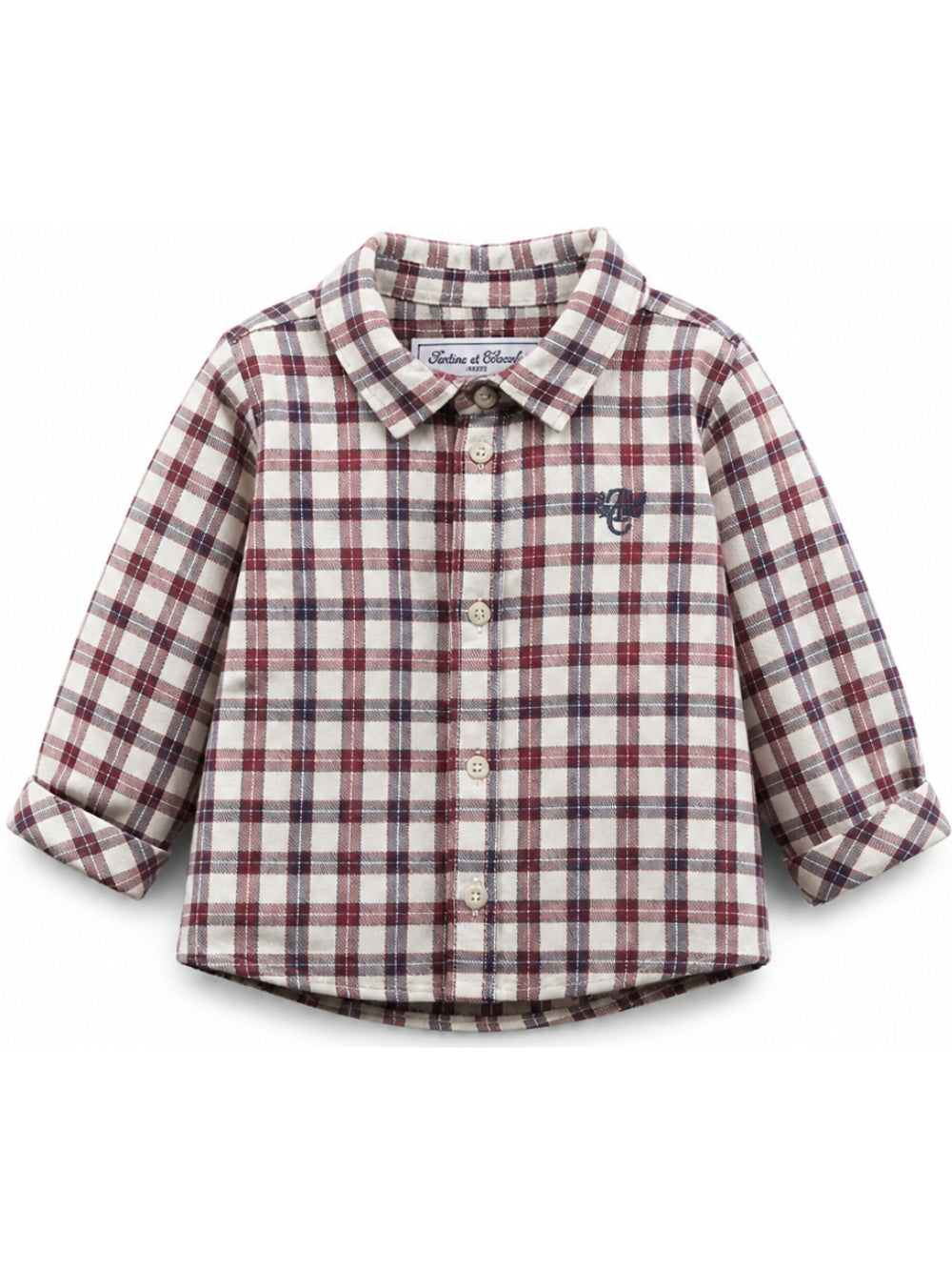 Camicia per neonato Tartine Et Chocolat multicolore a quadri con ricamo CD12031 13 TArtine & Chocolat KIDS