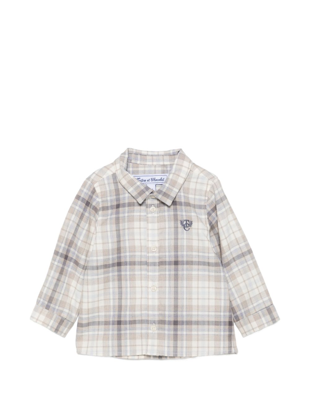 Camicia per neonato Tartine Et Chocolat multicolore a quadri con ricamo CD12041 63 TArtine & Chocolat KIDS