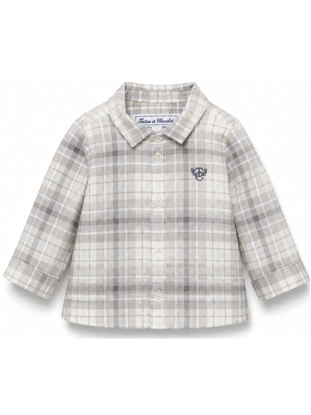 Camicia per neonato Tartine Et Chocolat multicolore a quadri con ricamo CD12041 63 TArtine & Chocolat KIDS