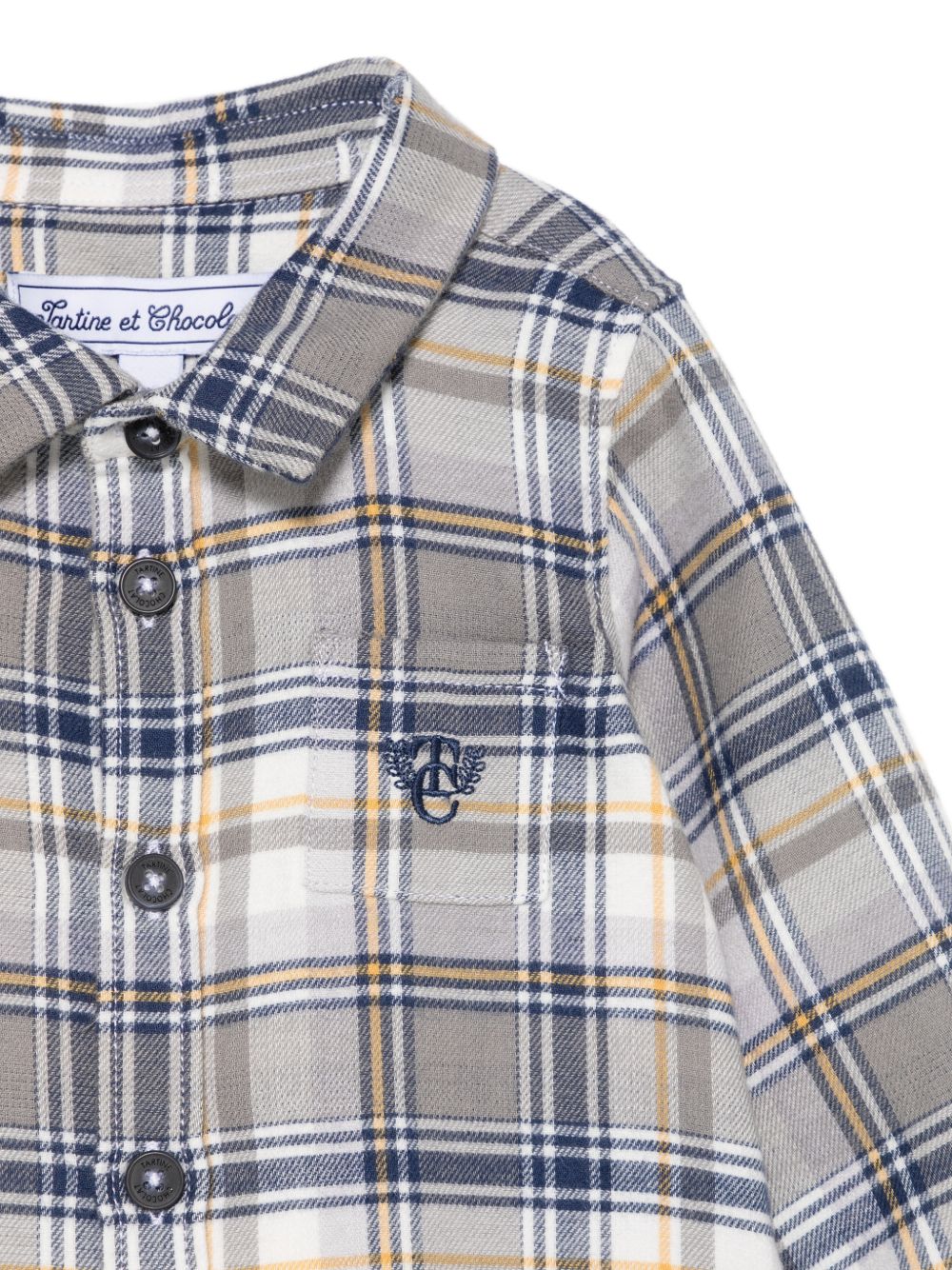 Camicia per neonato Tartine Et Chocolat multicolore a quadri con ricamo CD12071 46 TArtine & Chocolat KIDS