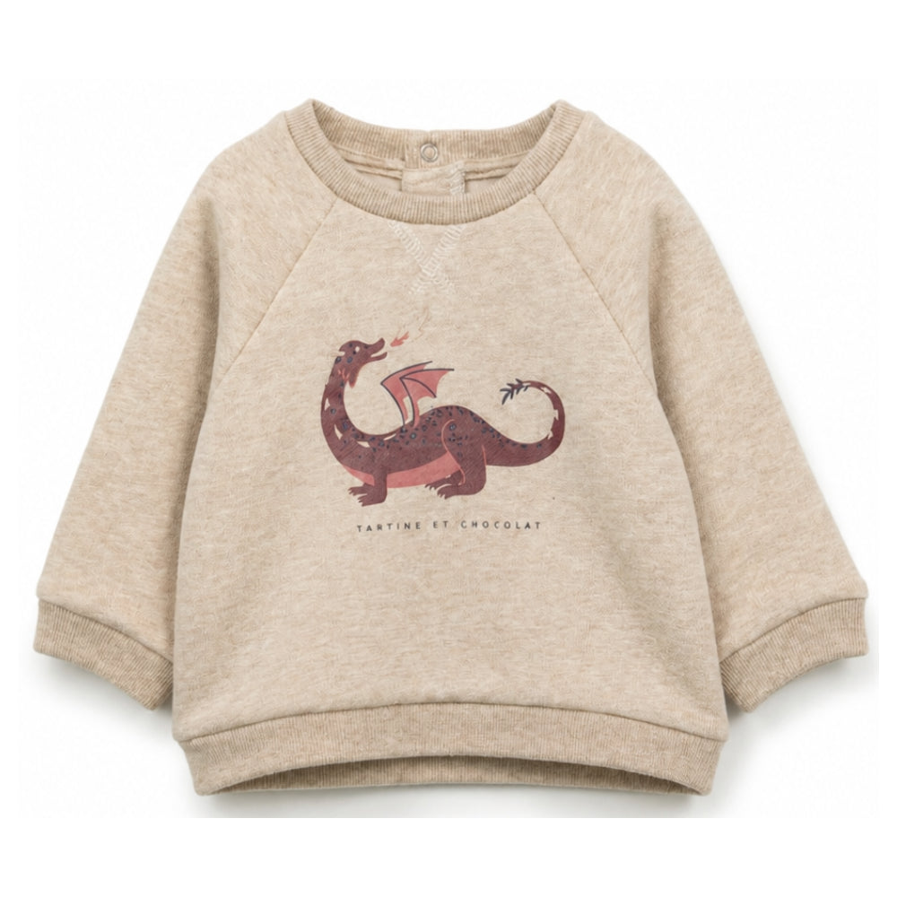 Felpa per neonato Tartine Et Chocolat beige con stampa grafica CD15001 17 TArtine & Chocolat KIDS