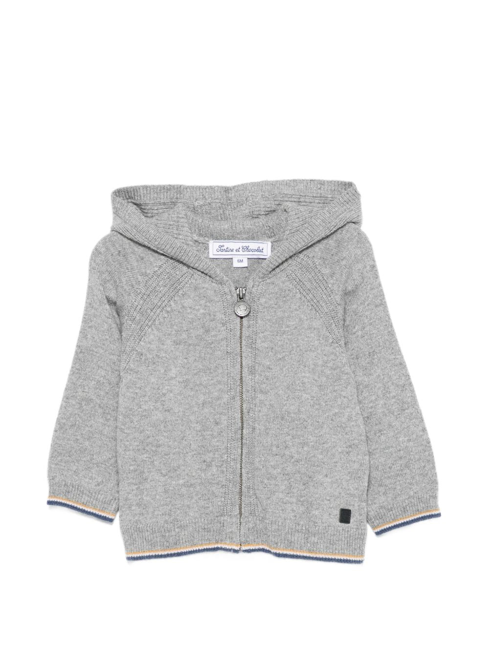 Maglione per neonato Tartine Et Chocolat grigio con bordi a contrasto CD18011 22 TArtine & Chocolat KIDS
