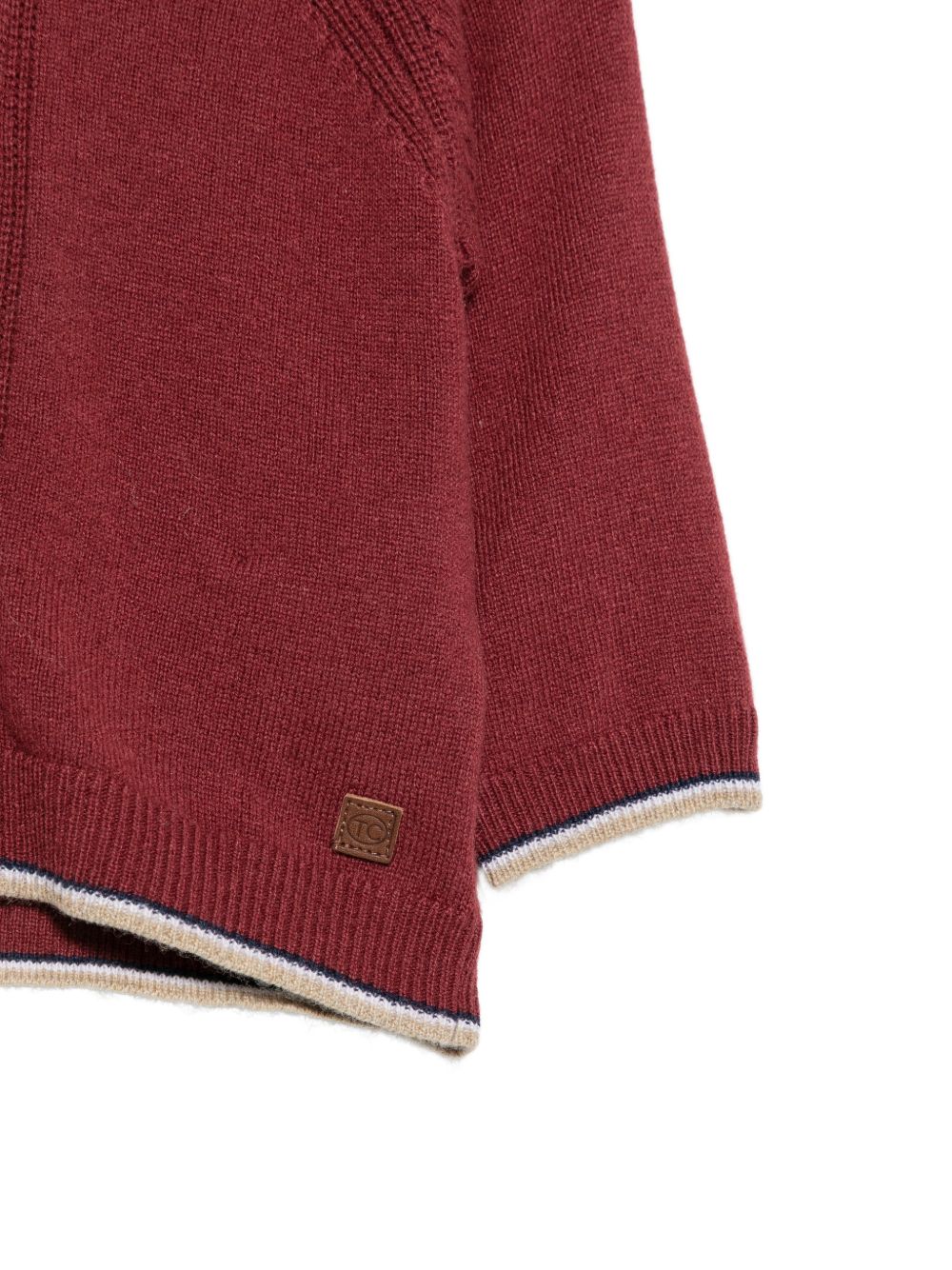 Maglione per neonato Tartine Et Chocolat bordeaux con bordi a contrasto CD18011 39 TArtine & Chocolat KIDS