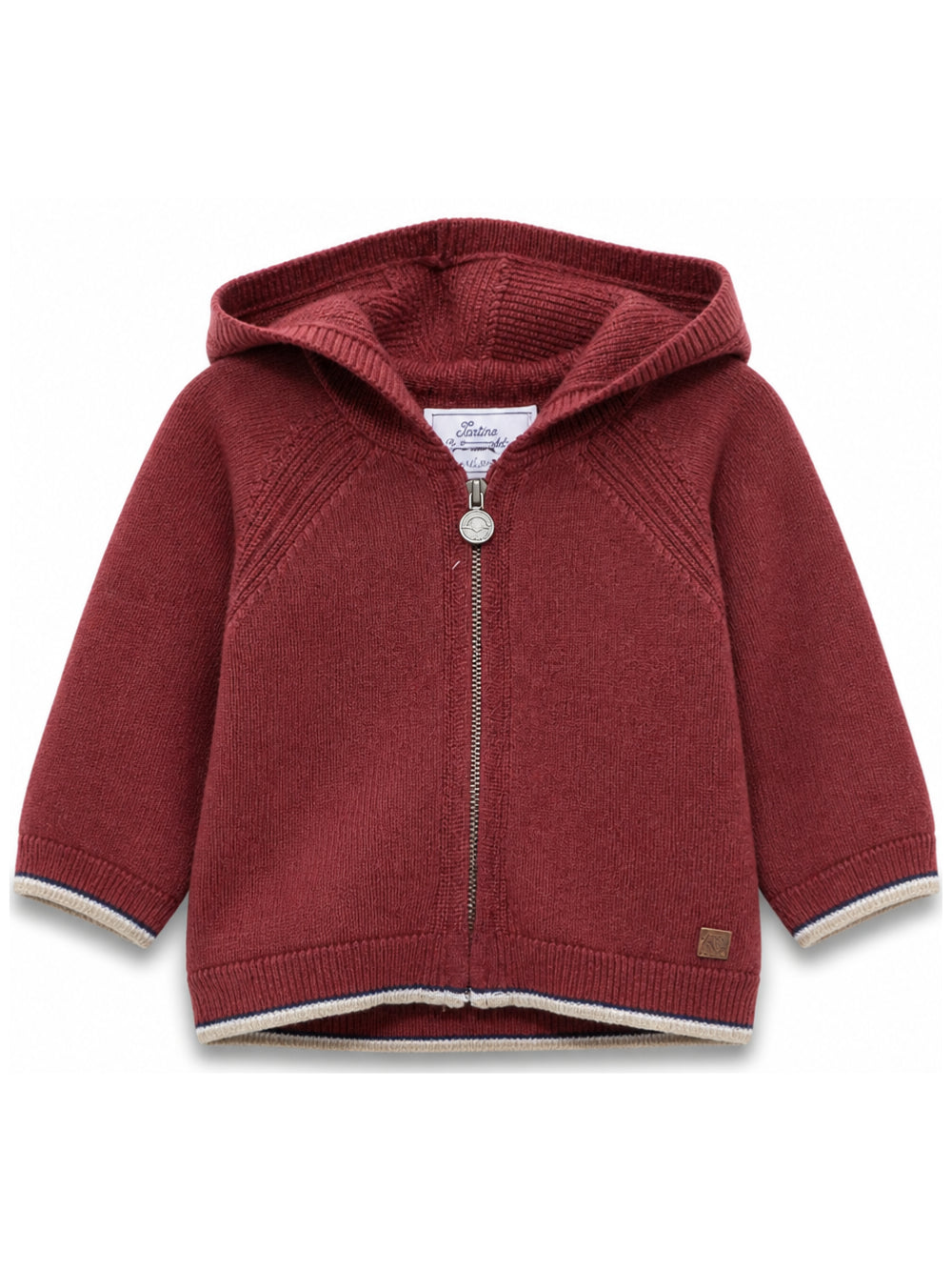 Maglione per neonato Tartine Et Chocolat bordeaux con bordi a contrasto CD18011 39 TArtine & Chocolat KIDS