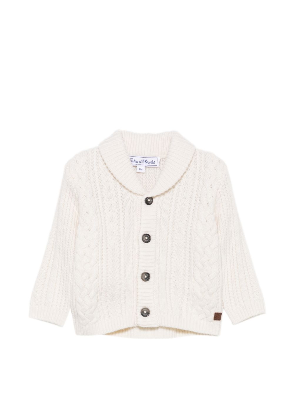 Cardigan per neonato Tartine Et Chocolat bianco con collo a scialle CD18021 13 TArtine & Chocolat KIDS