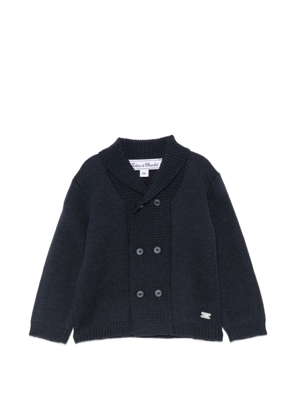 Cardigan per neonato Tartine Et Chocolat blu doppiopetto con scollo a scialle CD18031 04 TArtine & Chocolat KIDS