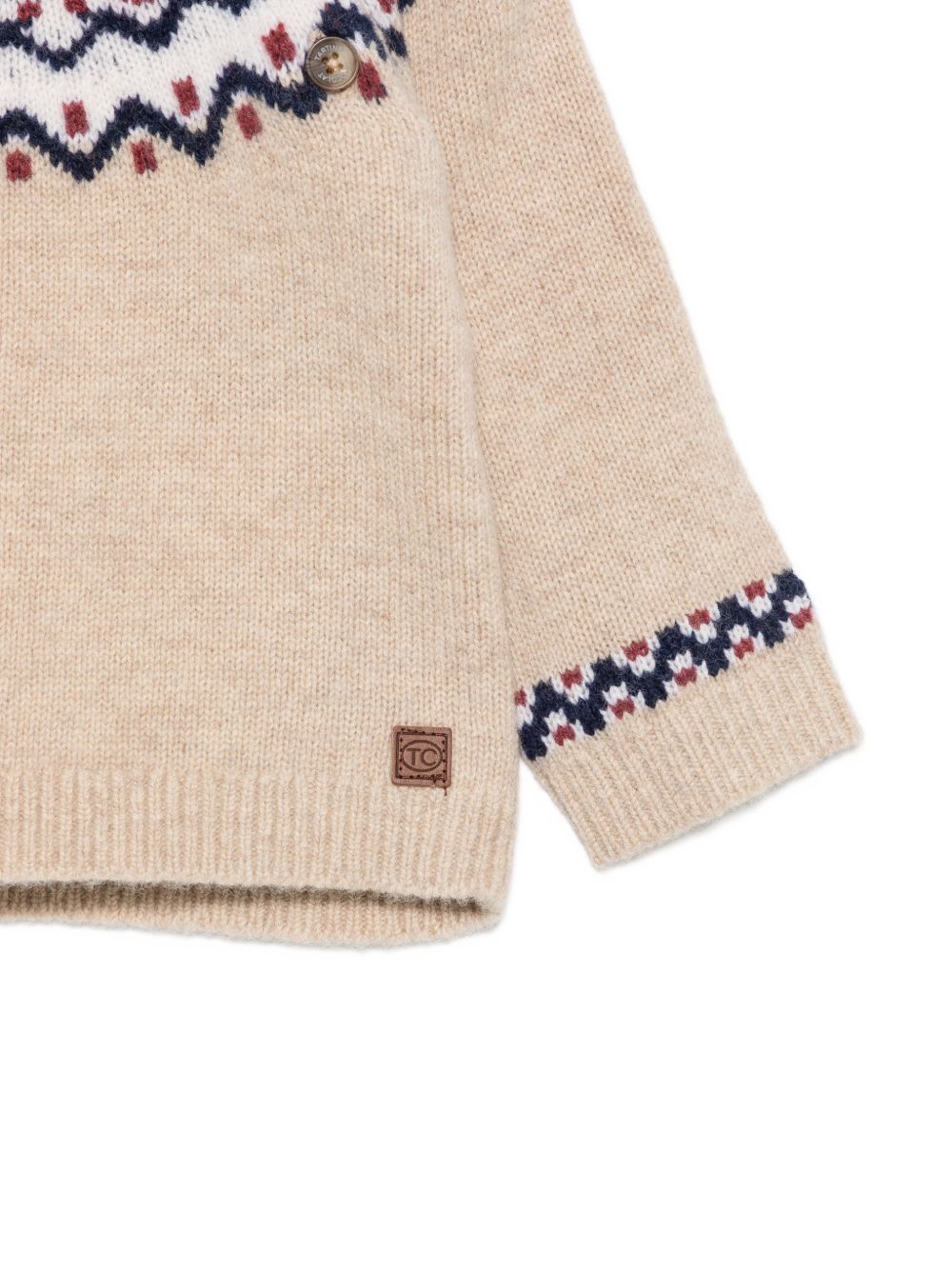 Maglione per neonato Tartine Et Chocolat beige Fair Isle con bottoni CD18071 17 TArtine & Chocolat KIDS