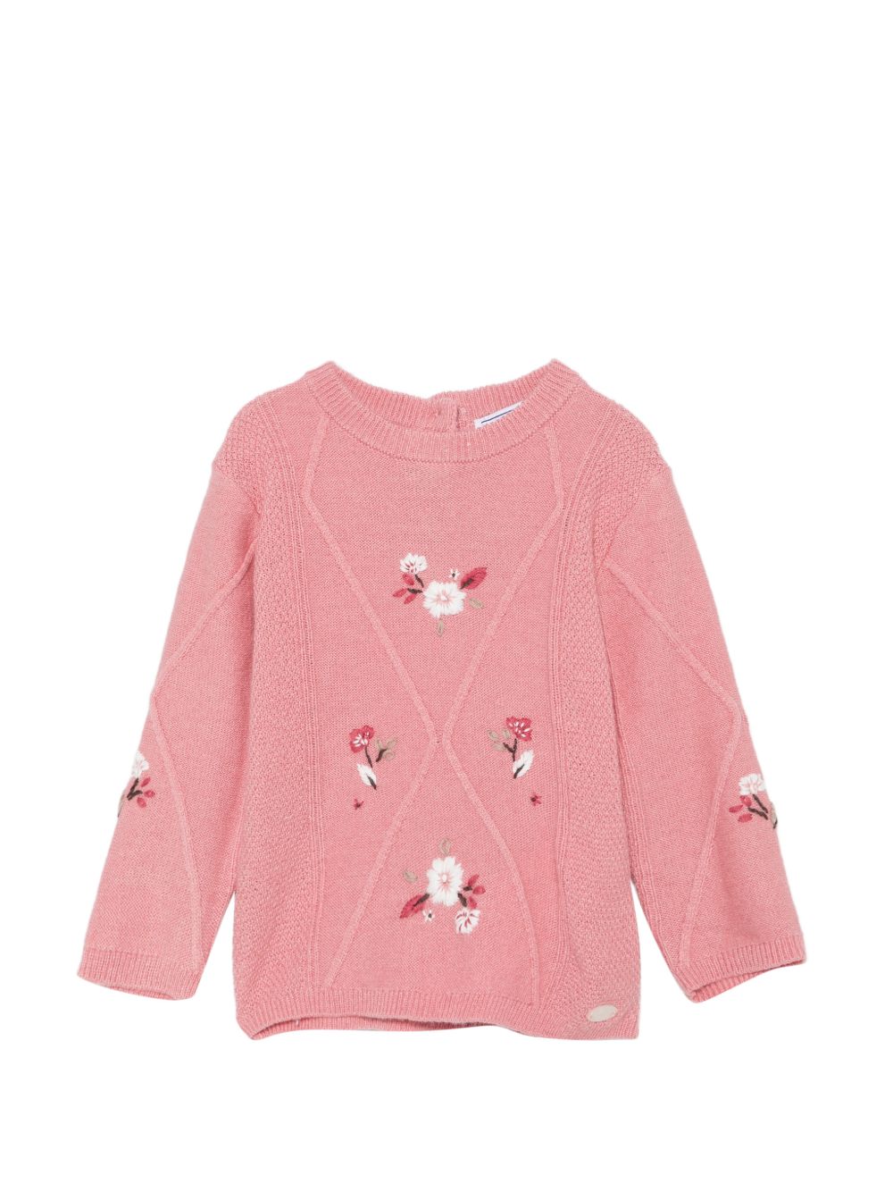 Maglione per neonata Tartine Et Chocolat rosa con ricamo a fiori CD18111 33 TArtine & Chocolat KIDS