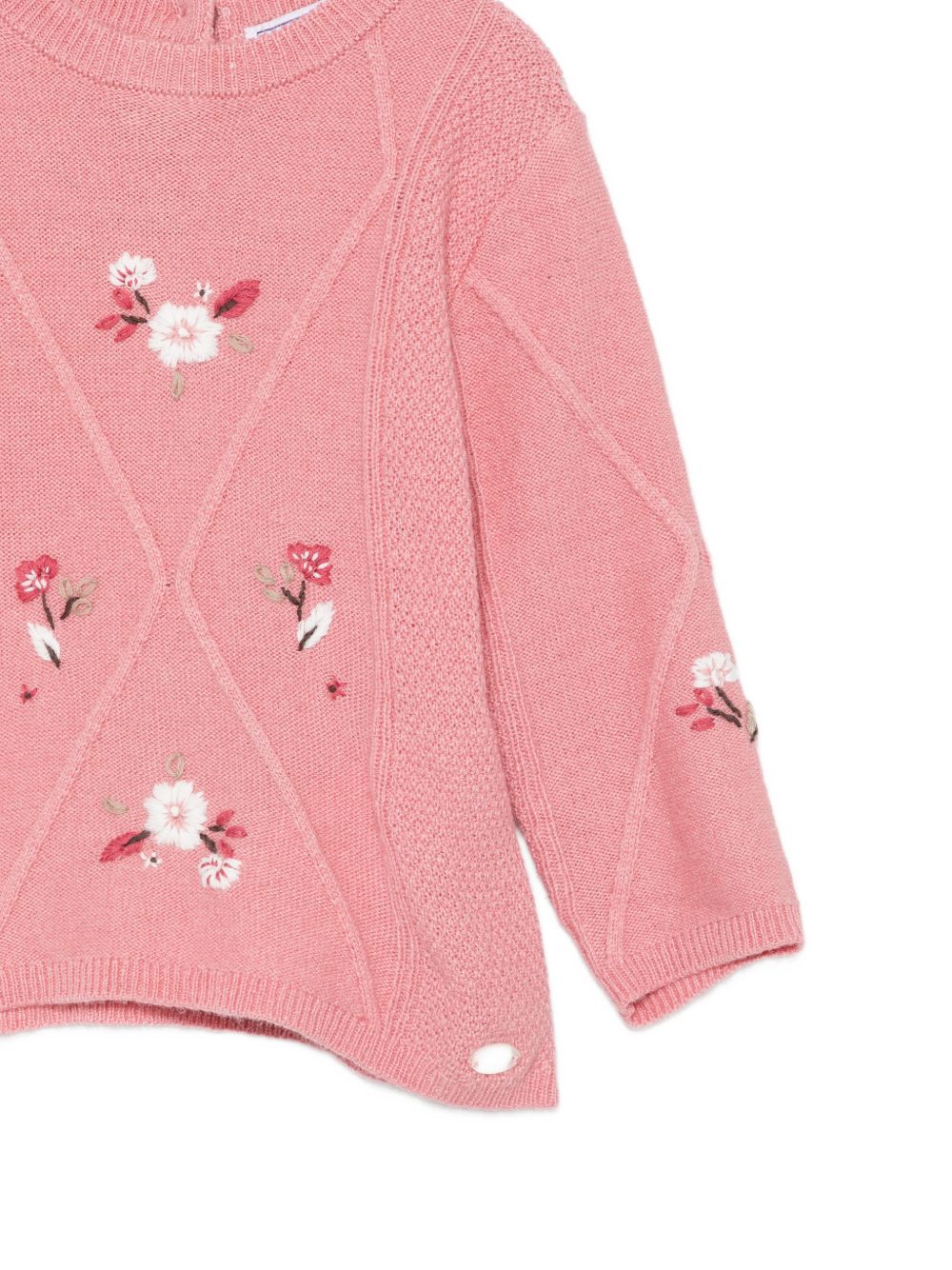 Maglione per neonata Tartine Et Chocolat rosa con ricamo a fiori CD18111 33 TArtine & Chocolat KIDS