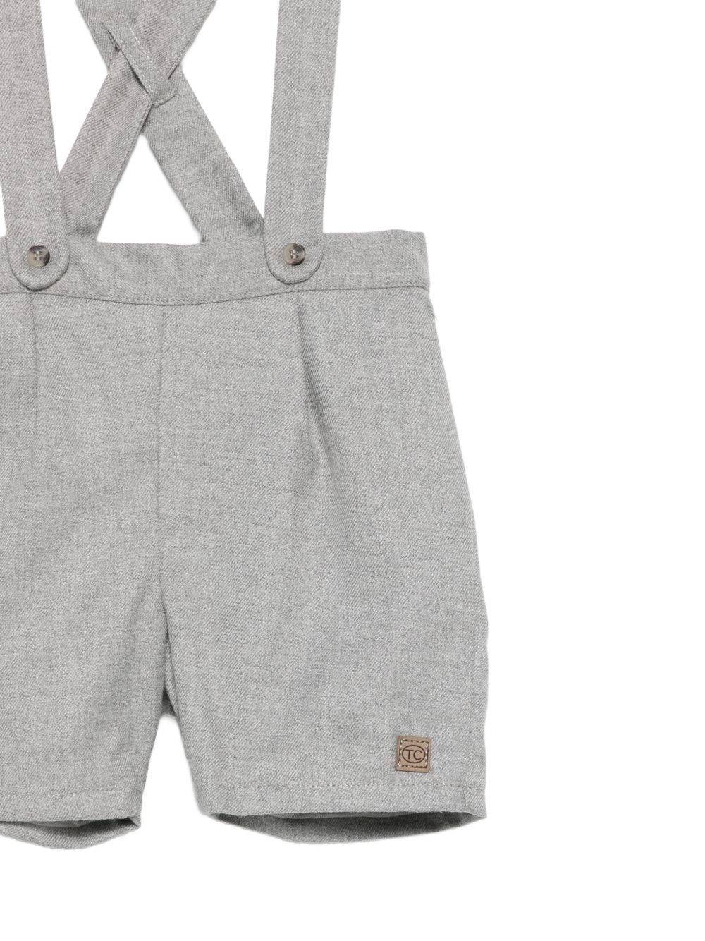 Shorts per neonato Tartine Et Chocolat grigio con tessuto in twill CD22021 22 TArtine & Chocolat KIDS