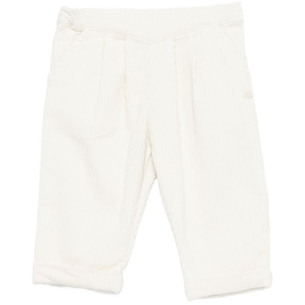 Pantaloni per neonata Tartine Et Chocolat bianchi a coste con pieghe CD22091 13 TArtine & Chocolat KIDS
